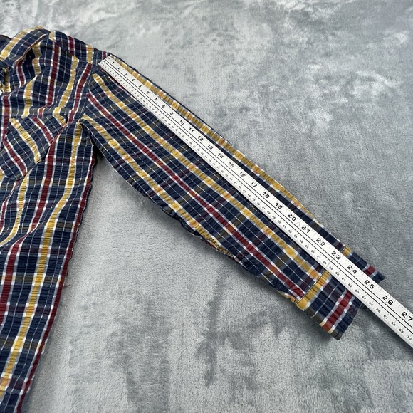 Carbon 2 Cobalt multicolor textured cotton shirt men's size Medium Nice - Picture 9 of 9